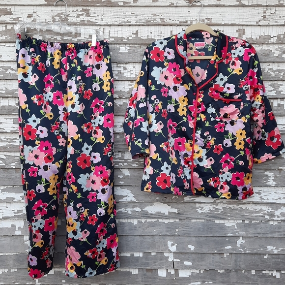 kate spade Other - Kate Spade Long Pajama Set Bright Cheery Floral size large